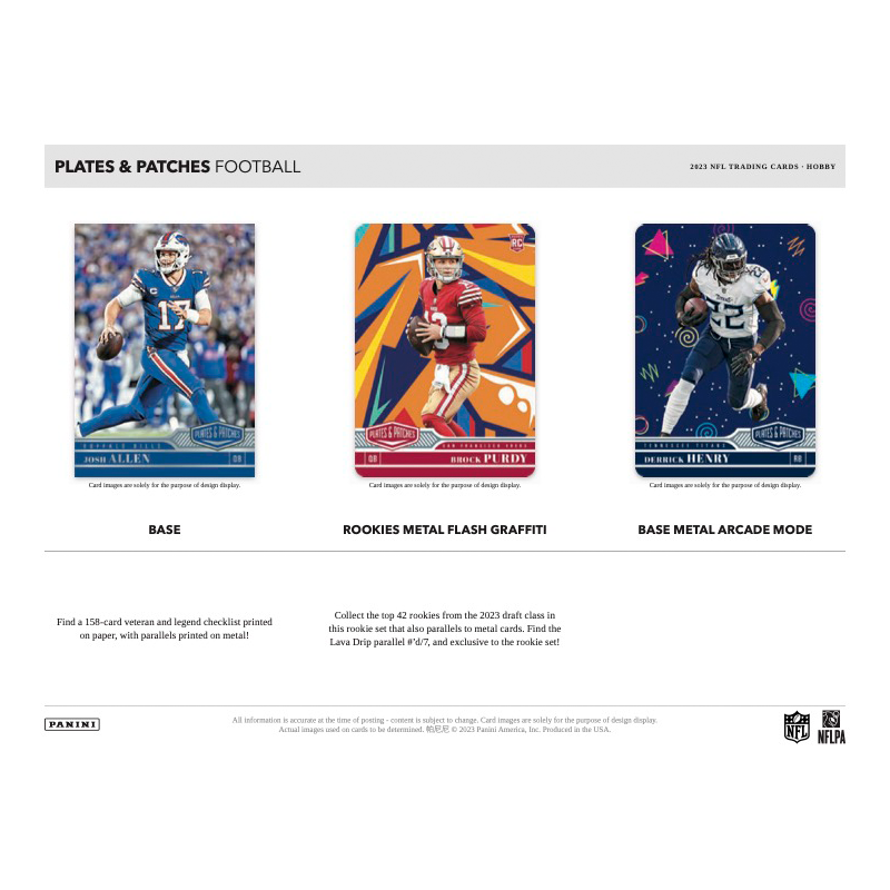 2023 Panini Plates &amp; Patches Football Hobby 12 Box Case