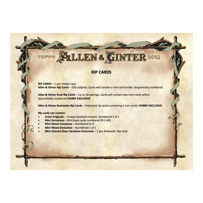 2023 Topps Allen &amp; Ginter Baseball Hobby 12 Box Case