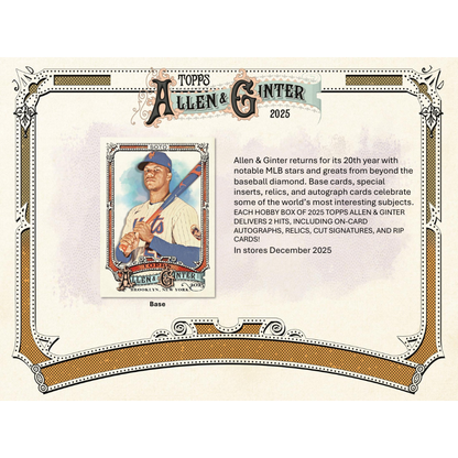 2025 Topps Allen &amp; Ginter Baseball Hobby 12 Box Case