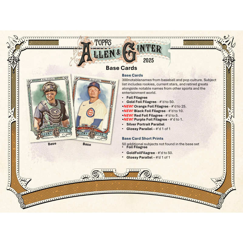 2025 Topps Allen &amp; Ginter Baseball Hobby 12 Box Case